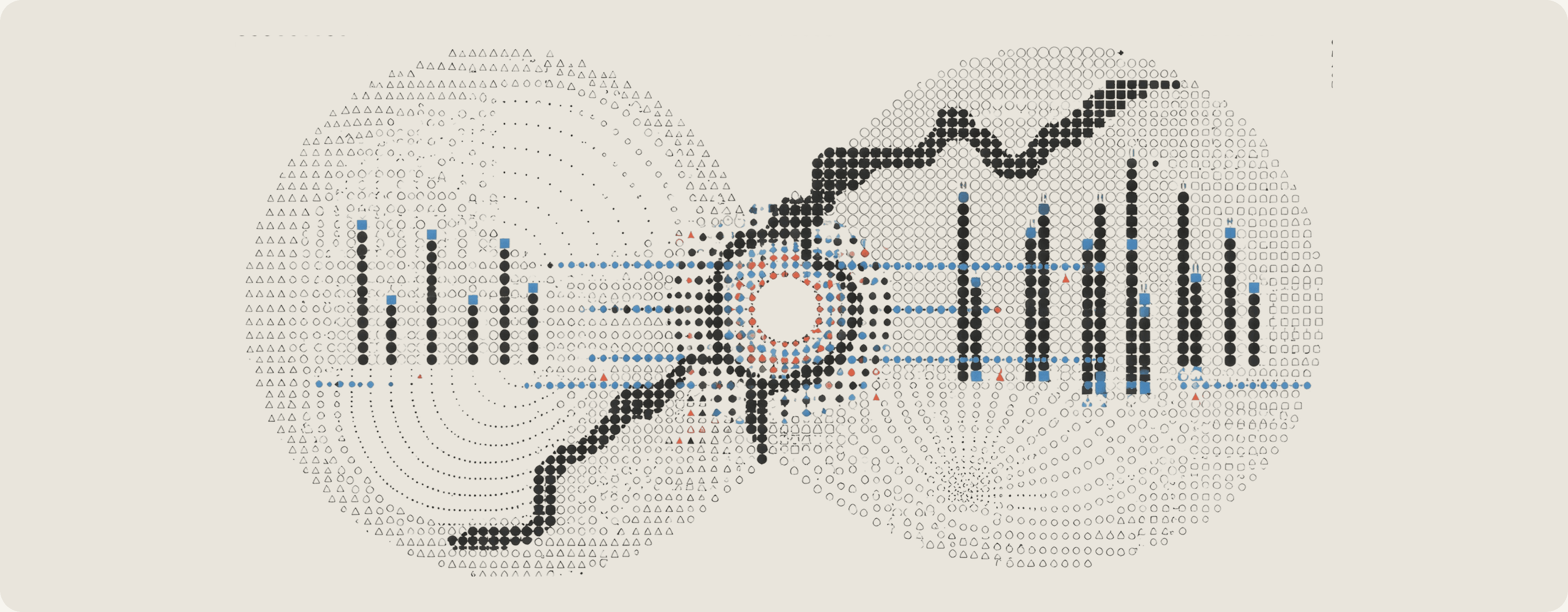 An abstract network joining individual work into shared company context